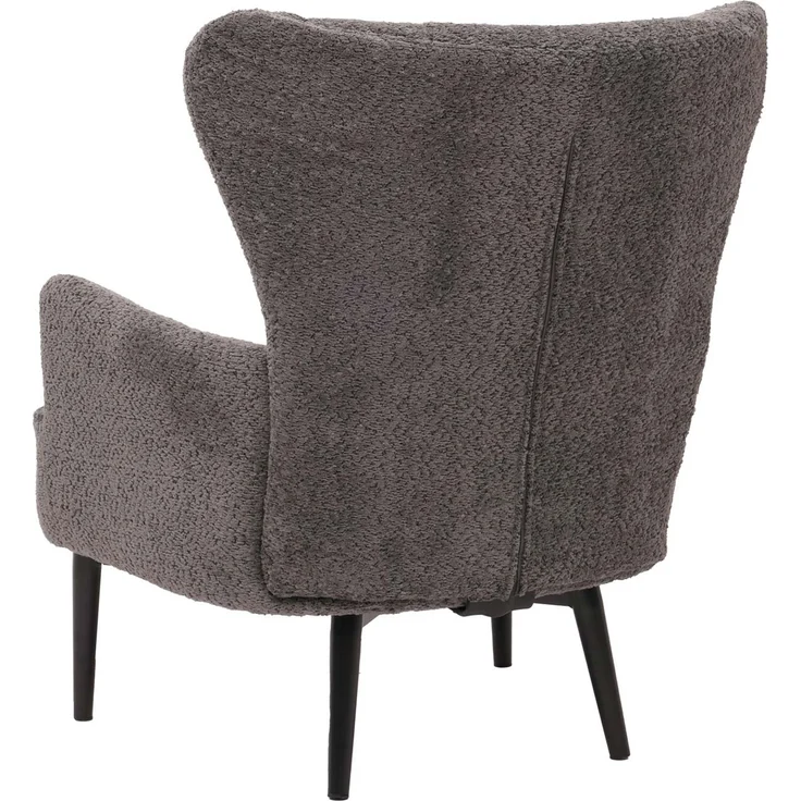 Lounge-Sessel HWC-K37, Cocktail-/Ohrensessel Polsterstuhl Retro Vintage Stoff Chenille (500g/m²) ~ dunkelgrau – Bild 6