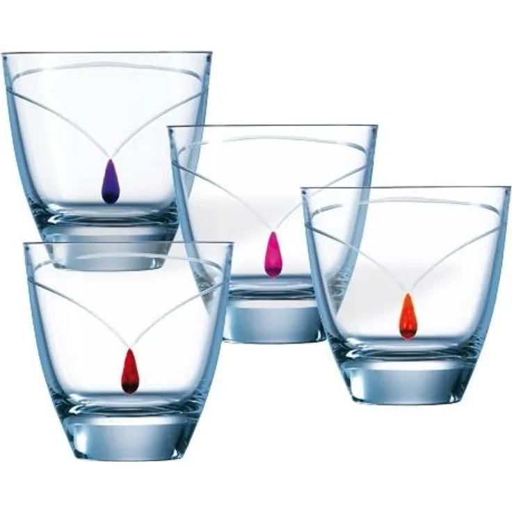 4 Whiskygläser 0,3L / MERVEILLES / Trinkgläser / Trinkglas / Whiskyglas / Glas / 4er Set