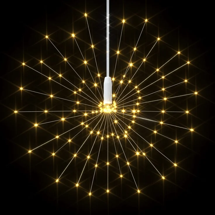 vidaXL Feuerwerkslicht Weihnachtsdeko Warmweiß 20 cm 140 LEDs 328596 – Bild 5