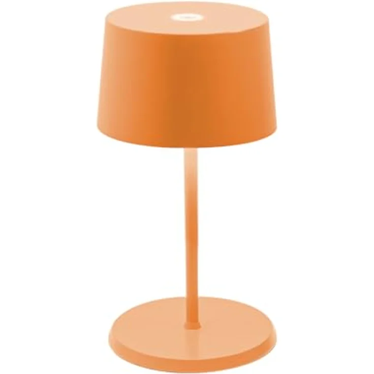 Zafferano, Olivia Mini Lampe, Tragbare und Wiederaufladbare Tischlampe mit Touch Control, Geeignet für Wohnzimmer und Außenbereich, Dimmer, 2700-3000 K, Höhe 22 cm, Farbe Orange – Bild 2