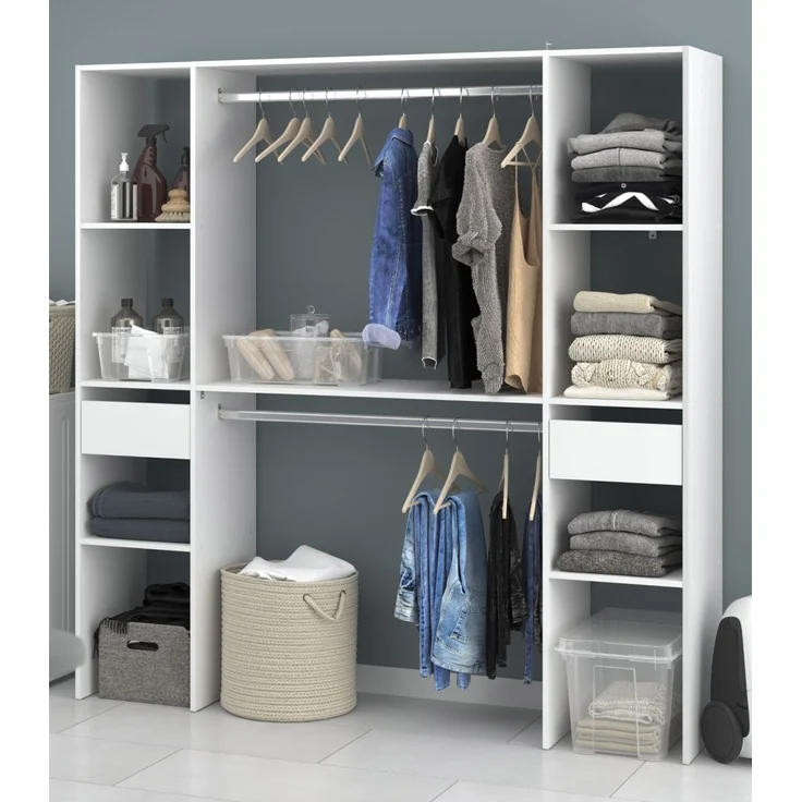 Parisot Kleiderschrank Combi in weiß 176 cm – Bild 5