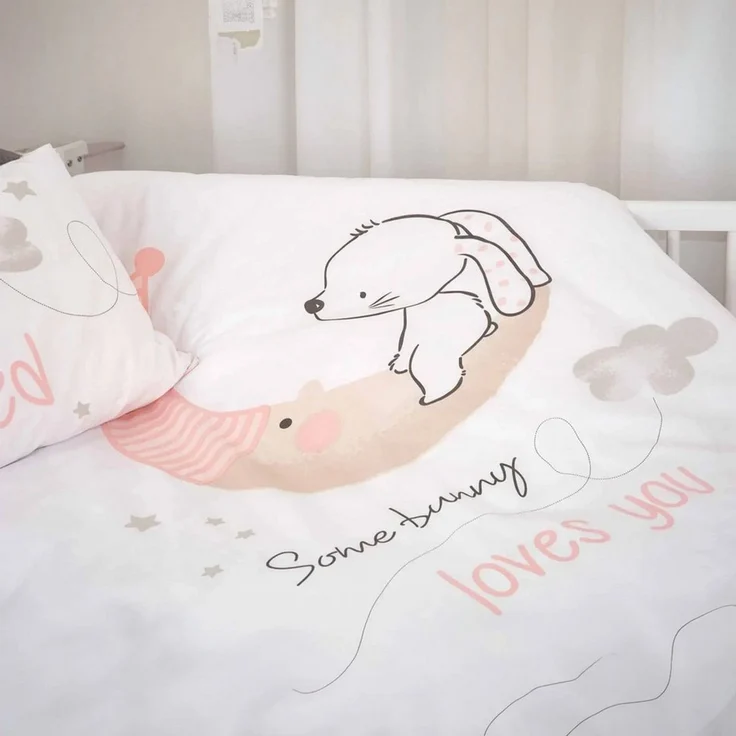 Baby Best Kinderbettwäsche – Little Bunny - 100x135 cm + 40x60 cm, 100% Baumwolle – Bild 3
