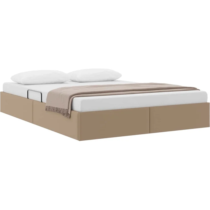 vidaXL Ottoman Bettgestell Cappuccino 140 x 200 cm Kunstleder 3442777 – Bild 3