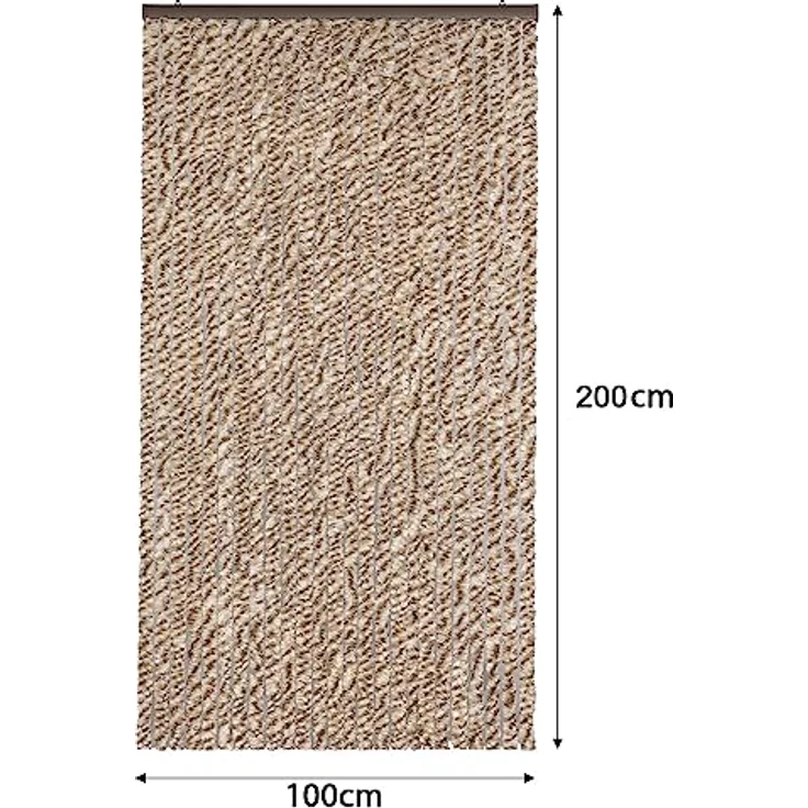 Moritz Flauschvorhang aus Chenille 100 x 200 cm braun grau meliert Türvorhang als Fliegenschutz Insektenschutz für Camping Wohnwagen – Bild 3