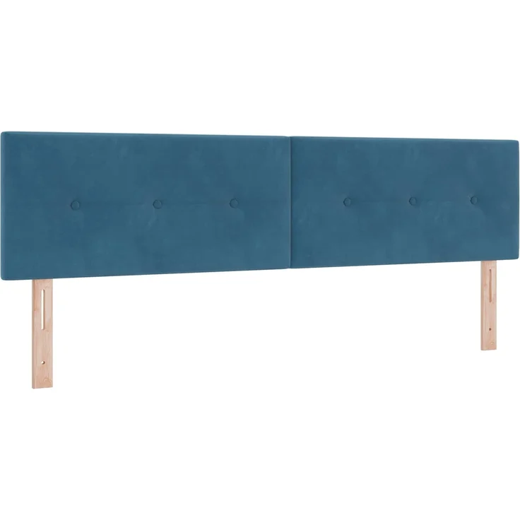 vidaXL Boxspringbett mit Matratze Dunkelblau 180 x 200 cm Samt 3450768 – Bild 4