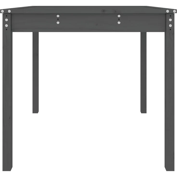 Gartentisch, Balkontisch, Küchentisch Grau 82,5 x 82,5 x 76 cm Massivholz Kiefer – Bild 5
