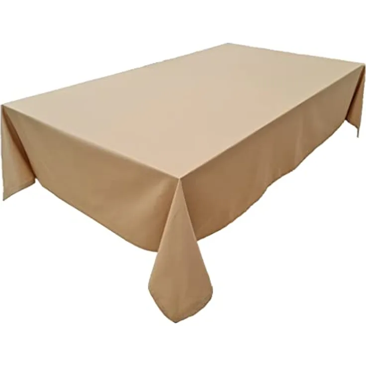 Hochwertige Tischdecke Tischwäsche aus 100% Baumwolle Kollektion Konzept, Farbe & Größe wählbar (Tischdecke - 150x220cm, Camel)