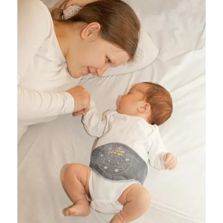 Babyjem Kirschkernkissen Baby Bauchgurt, Grau | Natürlicher Wärmegürtel gegen Koliken und Blähungen, Waschbarer Bezug, 100% Natürliche Kirschkernfüllung – Bild 9