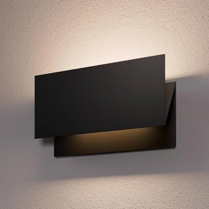 Lampenwelt Lucande LED Wandleuchte Außen, spritzwassergeschützt IP54, 14W Uplight/Downlight, warmweiß, Aluminium/Glas, 567lm, 15,4 x 27 x 10,9 cm – Bild 2