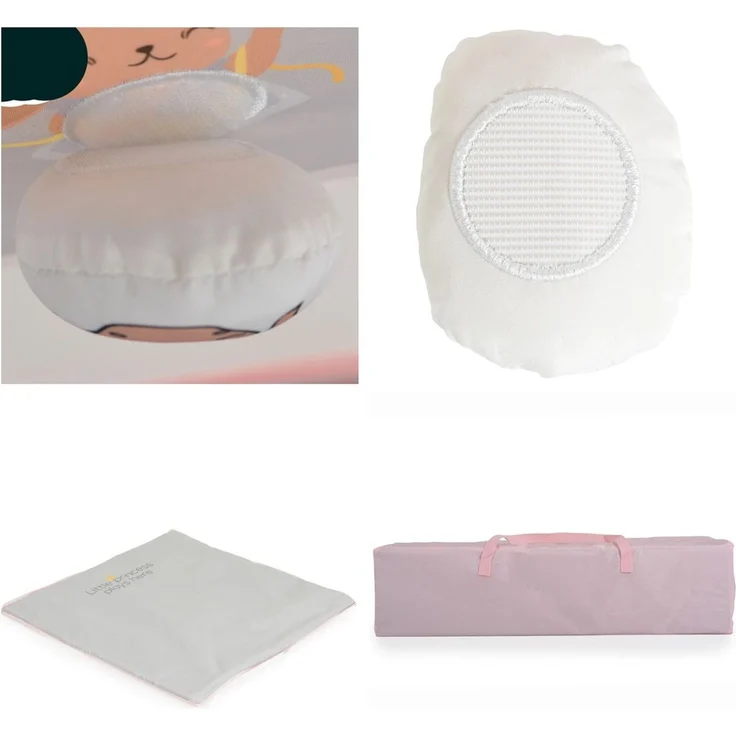 Cangaroo Laufstall Joyzi Matratze Reisebett faltbar Tasche vier Plüschfiguren rosa – Bild 5