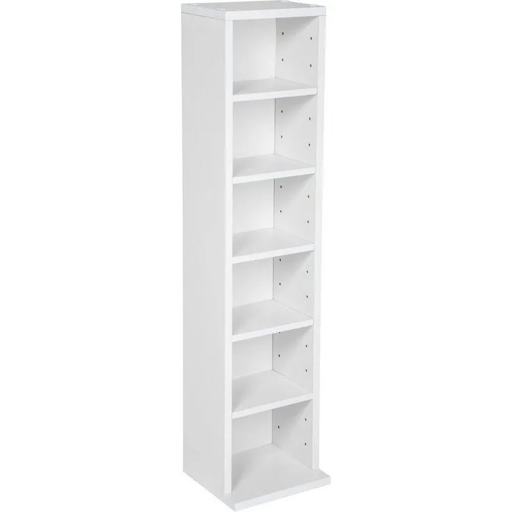 tectake CD-Regal CD DVD Regal, Einzelstück, in Holzoptik