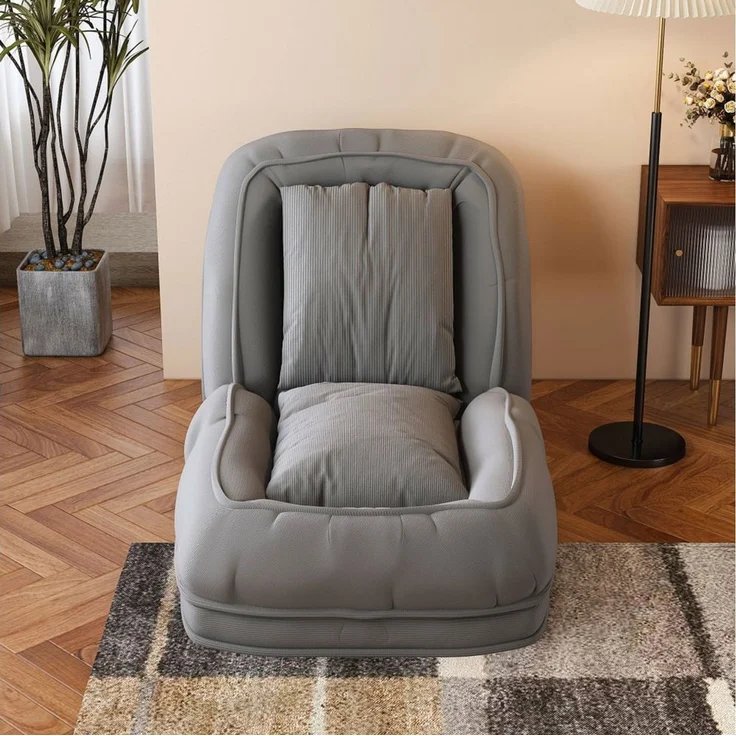 BBWL Schlafsofa 5-fach verstellbar 90–180° Multifunktions-Liege mit Kissen, Klappbares ergonomisch für Wohnzimmer Schlafzimmer Haustier geeignet – Bild 4
