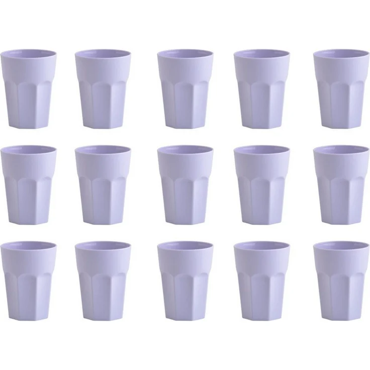 Engelland Becher Kunststoffbecher in modernen Pastellfarben, Mehrweg, 15-tlg, Kunststoff, spülmaschinengeeignet, bruchfest, wiederverwendbar, 250 ml, 0,25 Liter – Bild 5