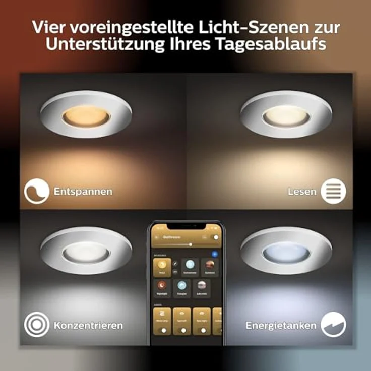 Philips Hue White&Col. Amb. Xamento Einbauspot silber 1x4.2W – Bild 4