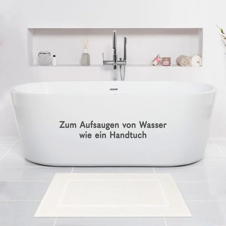 HAMMETEX Badematte Hotelmatte, Duschvorleger, 51 x 86 cm, Höhe 5 mm, beidseitig nutzbar, Baumwolle, rechteckig, 2-teiliges Set, einfarbig, 900 g/m², 100% Baumwolle – Bild 2
