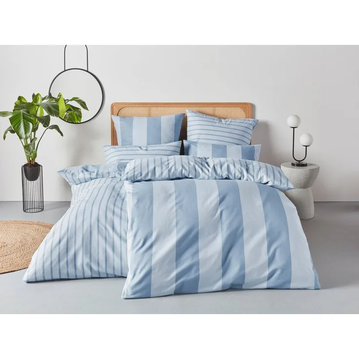 OTTO home Bettwäsche Sari in verschiedenen Qualitäten, Satin, 2 teilig, ab Gr. 135x200 cm, Wendedesign, moderne Bettwäsche mit Streifen