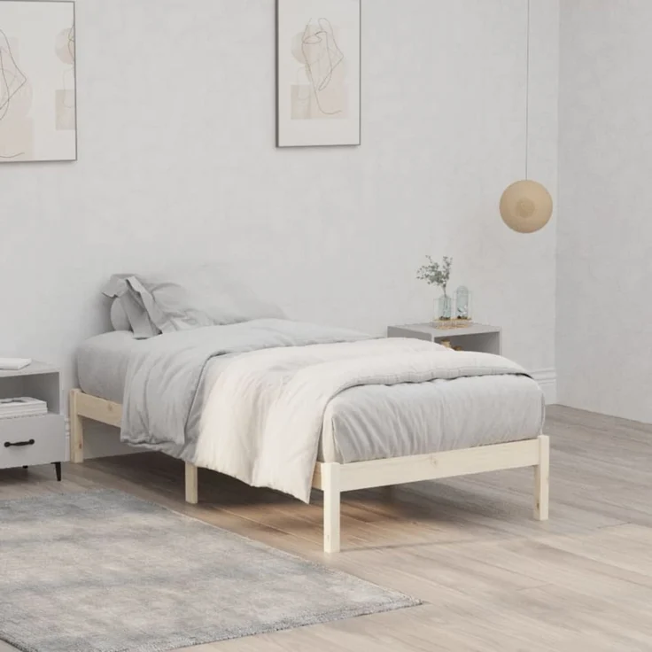 vidaXL Massivholzbett ohne Matratze 100x190 cm Kiefer 822457 – Bild 1