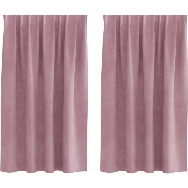 vidaXL Vorhänge 2 stk. Dunkelrosa 140 x 140 cm Samt 4107243 – Bild 2