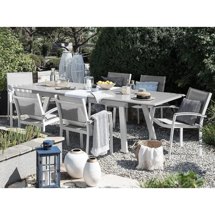 Gartentisch Metall Hellgrau PERETA – Bild 2