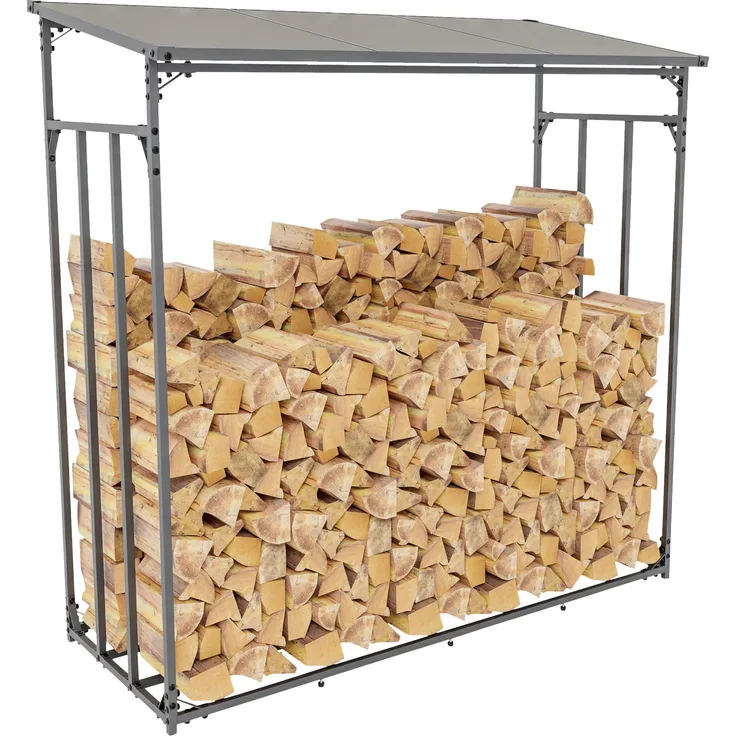 CLP Kaminholzunterstand Ruston Aluminium anthrazit,XL