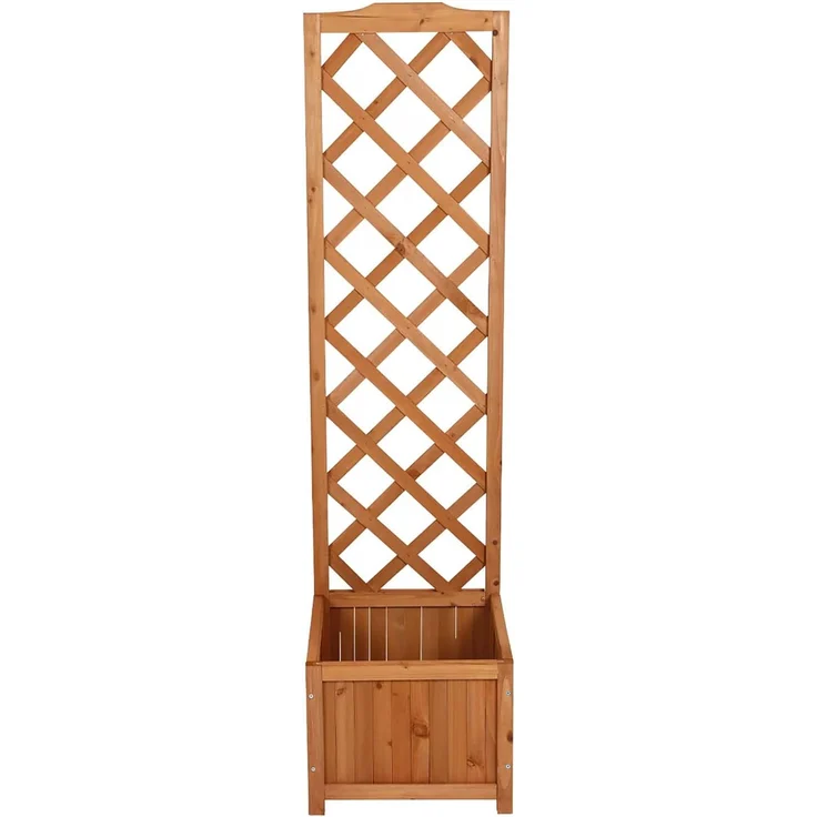 Spetebo Pflanzkübel Holz Blumenkasten mit Spalier und Rankhilfe (Anzahl, 1 St, Stück), mit integrierter Rankhilfe – Bild 3