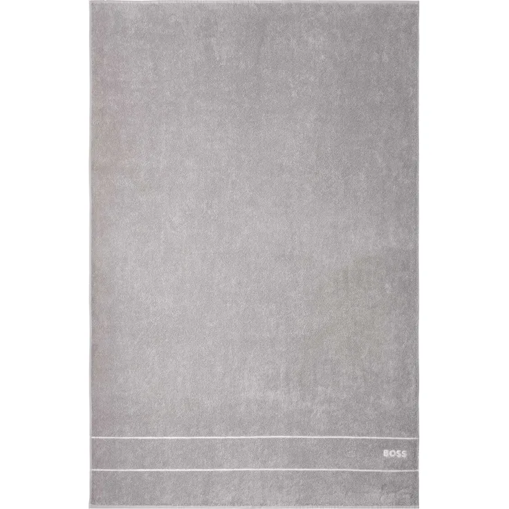 BOSS Badetuch - PLAIN, Duschtuch, Baumwolle Hellgrau 100x150 cm