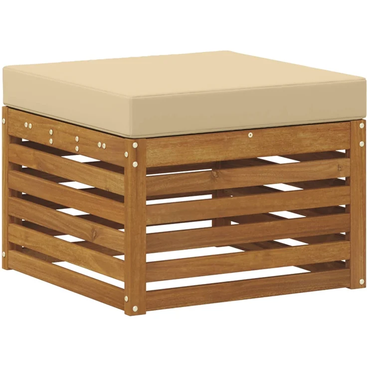 vidaXL Outdoor-Sofagarnitur 7 stk. 6-Sitzer Natur und Beige 3375153 – Bild 5
