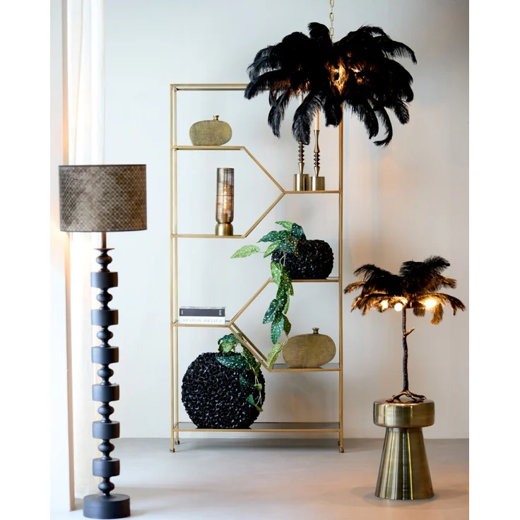 Light&Living 'PHYLIA' Vase, Kunststoff schwarz, 38 x 23 x 38 cm, runde Form – Bild 7