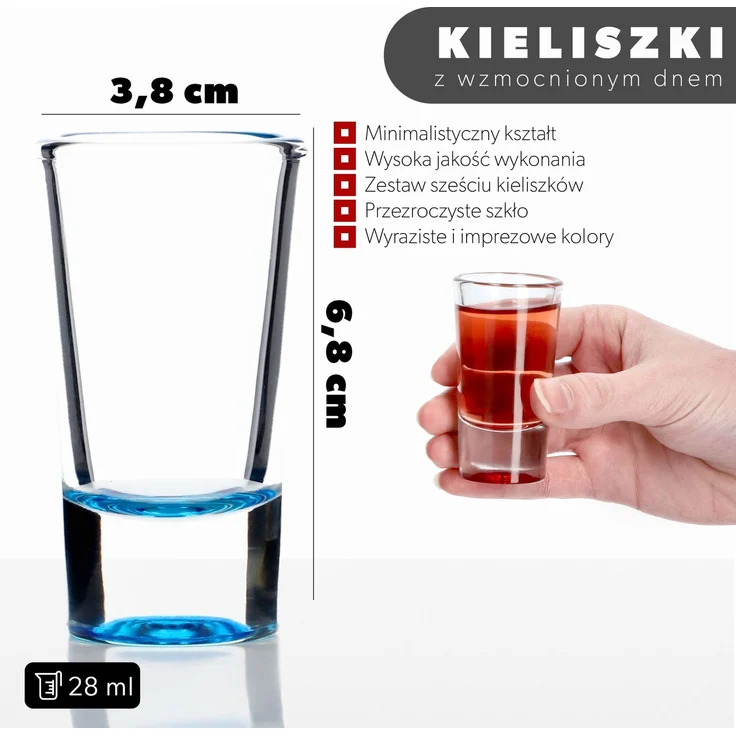 KADAX Wodka Schnapsgläser-Gläserset 6-tlg. 28 ml – Bild 2