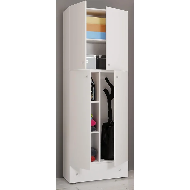 VCM Mehrzweckschränke Lona 917816 Weiß H. 200 x B. 70 x T. 39 cm – Bild 2