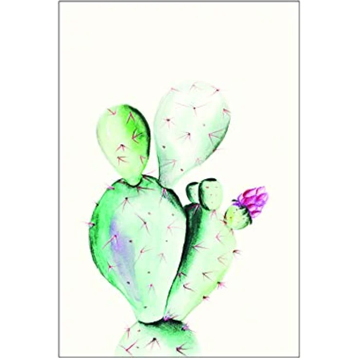 Komar Prickly Pear Watercolor Wandbild, Premium Kunstdruck auf Fotopapier, 30 x 40 cm, ohne Rahmen, lebendige Farben, made in Germany – Bild 1
