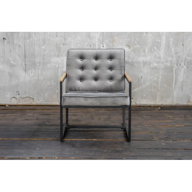 KAWOLA Sessel ARLY Polstersessel Bezug Velvet grau 80 x 80 x 63 cm – Bild 6