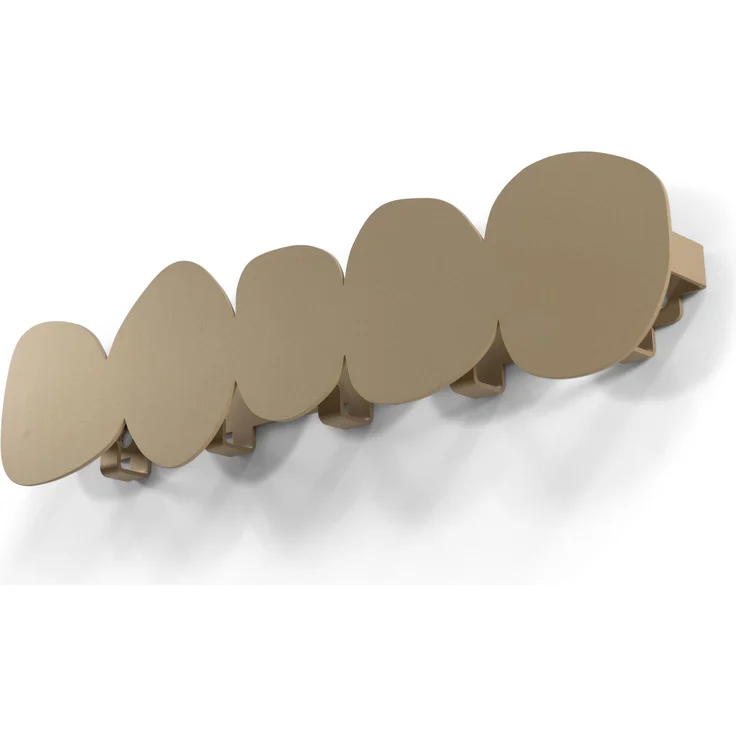 Spinder Design Tumulo Medium Champagner Garderobenständer, Stahl, Skandinavischer Stil 58x8x14,5 cm – Bild 1