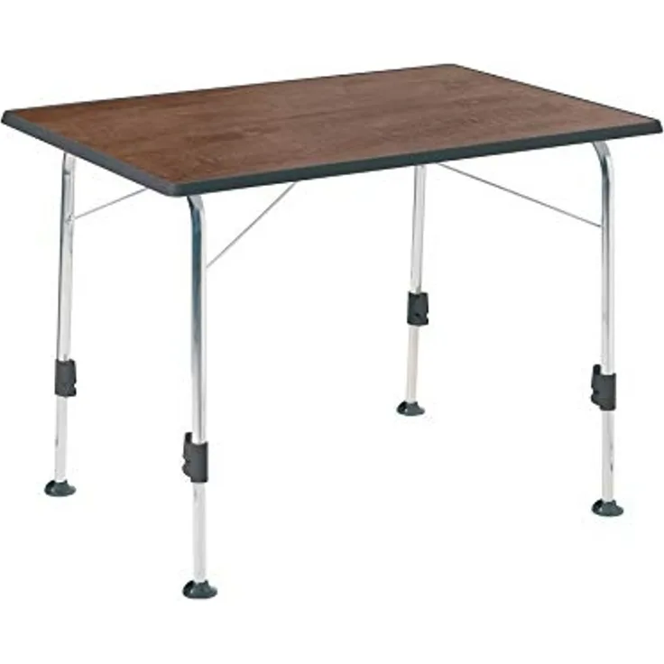 Dukdalf Stabilic 3 Campingtisch, 115 x 70 x 47/74cm, Holz-Dekor