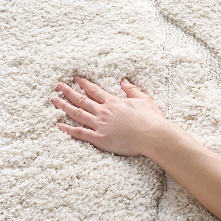 SAFAVIEH Zottelig Teppich für Wohnzimmer, Esszimmer, Schlafzimmer - Florida Shag Collection, Hoher Flor, Creme, 91 X 152 cm