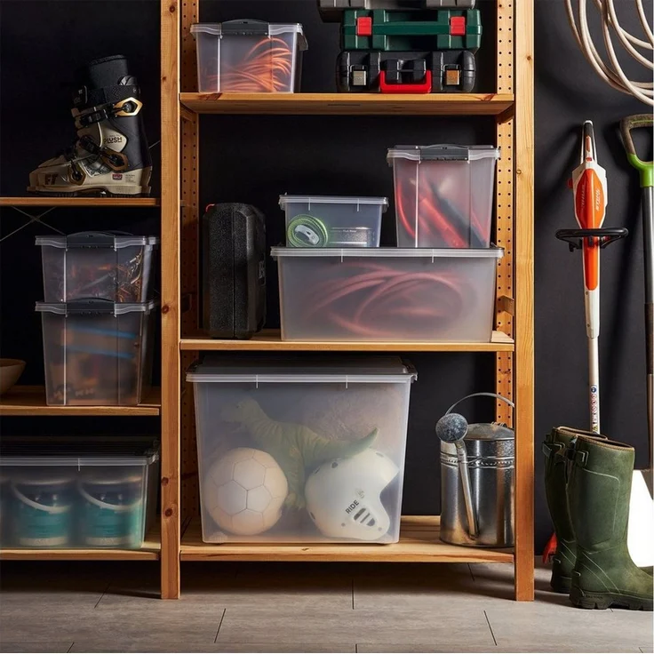 ROTHO Aufbewahrungsbox Compact Aufbewahrungsbox 70l mit Deckel, Kunststoff (PP) – Bild 1