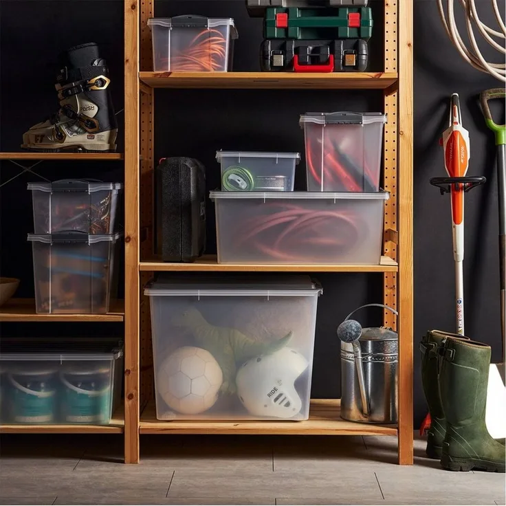 ROTHO Aufbewahrungsbox Compact Aufbewahrungsbox 70l mit Deckel, Kunststoff (PP)