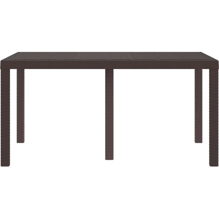 vidaXL Gartentisch Braun 150 x 100 x 73 cm Poly-Rattan 871685 – Bild 1