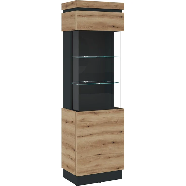 Wohnwand >Corte< (3-teilig) in Coast Evoke Eiche Dekor - 222x201x45 (BxHxT) – Bild 2