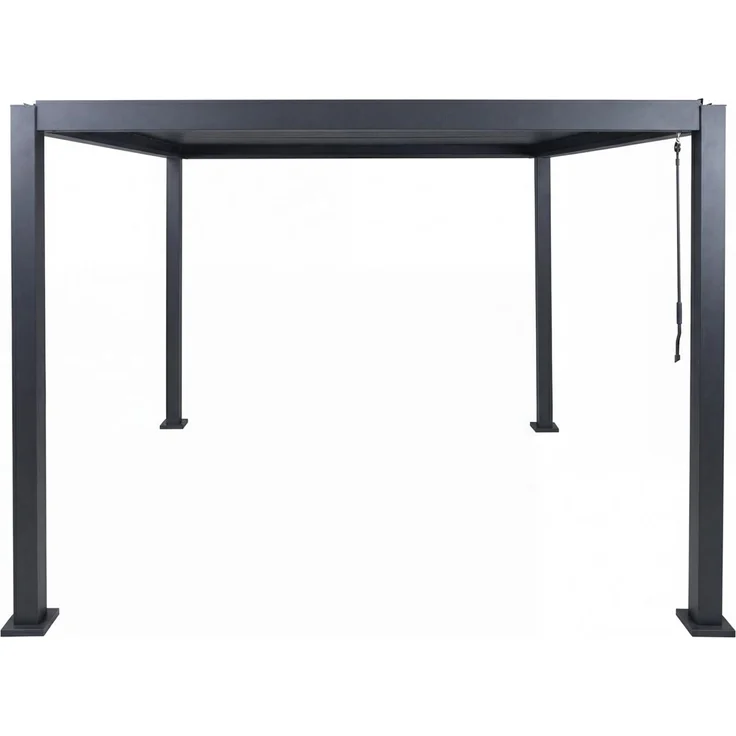 Pergola HWC-P65, Terrassenüberdachung Gartenpavillon Lamellen-Pavillon, 10cm-Aluminium-Gestell 3x3m ~ anthrazit – Bild 7