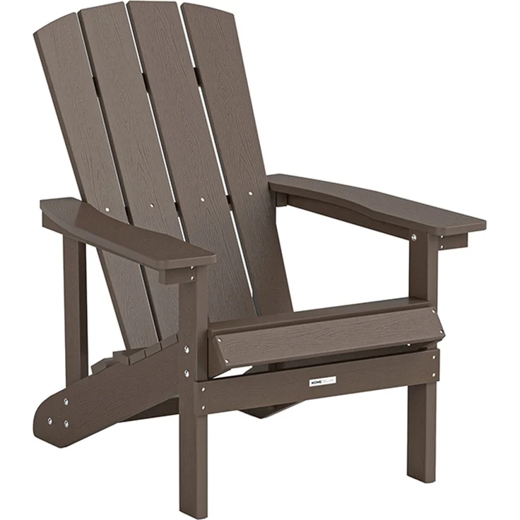 HOME DELUXE Gartenstuhl FAREA inkl. Hocker – Schwarz- Braun – Bild 2