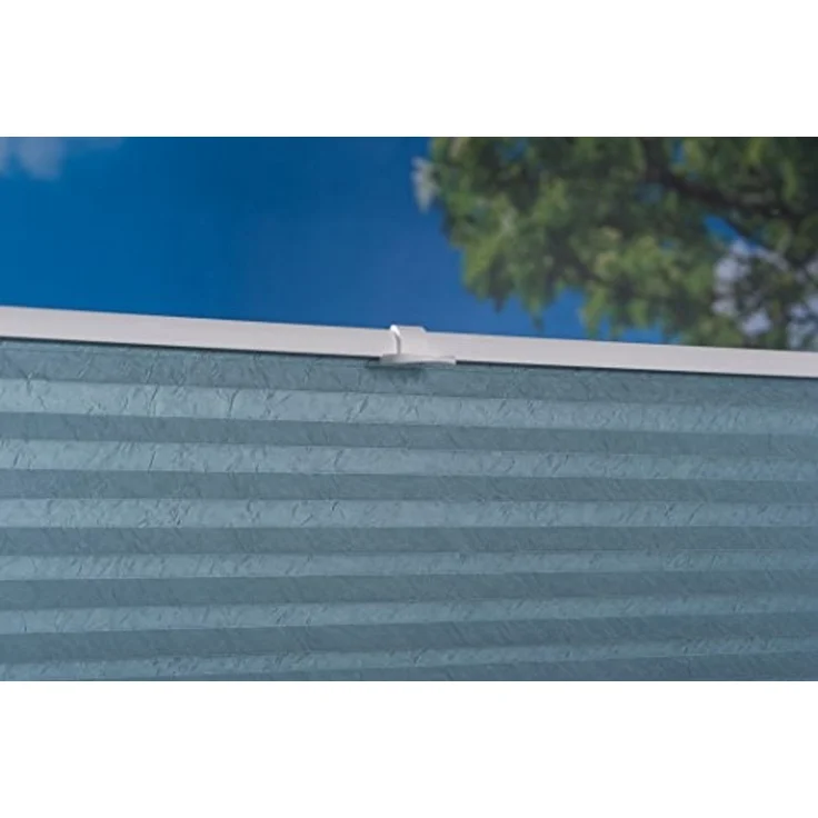 K-HOME Plissee Klemmfix Pisa, Lichtschutz, ohne Bohren, verspannt, Klemmfix, Crushed-Optik – Bild 6