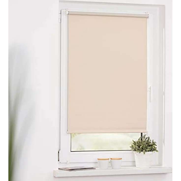 Seitenzugrollo Uni Rollo, LICHTBLICK ORIGINAL, verdunkelnd, ohne Bohren, verspannt, Klemmfix, mit Klemmträger und Farbbeschichtung - für Fenster und Türen, Klemmfix – Bild 4