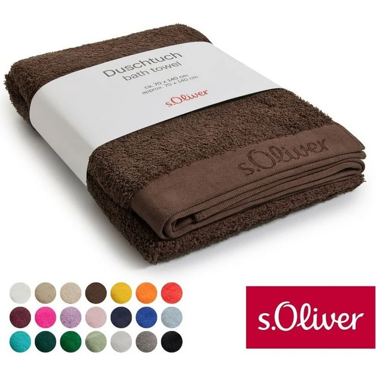 s.Oliver Handtuch, Walkfrottier (1-St), besonders weich und saugfähig, Braun, 70x140 cm – Bild 1