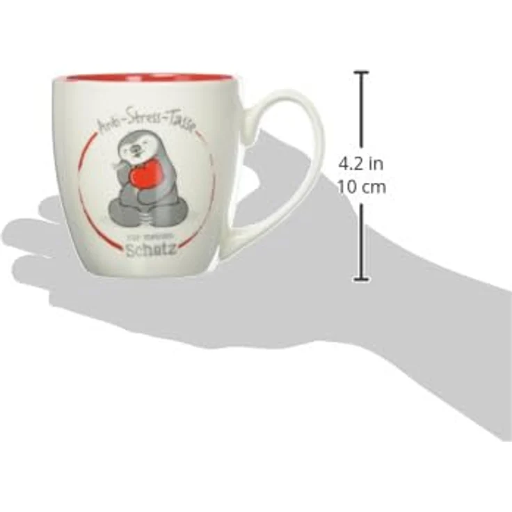 GRUSS & CO Anti-Stress-Tasse Motiv "den Schatz" | Tasse mit Spruch, 45 cl, New Bone China | Geschenk für Sie | 45520 – Bild 4