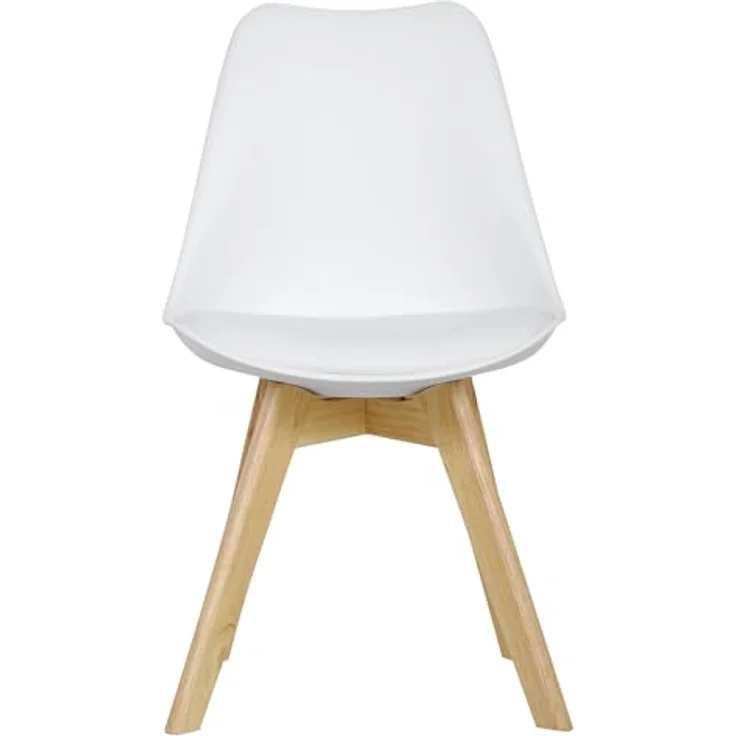 WOLTU® 4er Set Esszimmerstühle Küchenstuhl Design Stuhl Esszimmerstuhl Kunstleder Holz Weiß BH29ws-4 – Bild 7