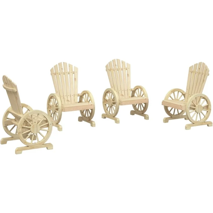 vidaXL Adirondack-Gartenstühle 4 Stk. Massivholz Tanne 3207117 – Bild 6