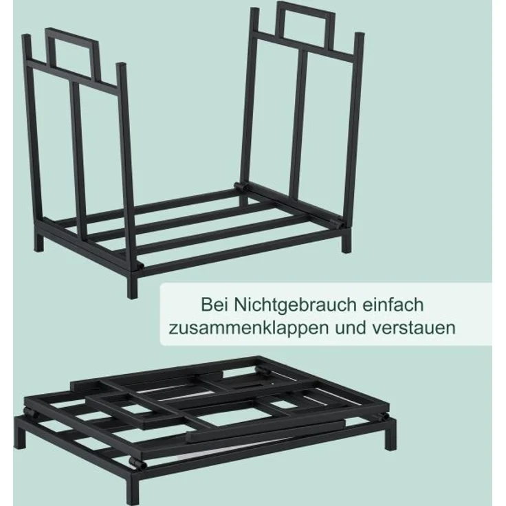 Faltbares Kaminholzregal aus Metall 10051705_46 – Bild 5
