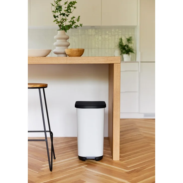 Rotho Treteimer Ribo 35 L weiß grau Mülleimer – Bild 6