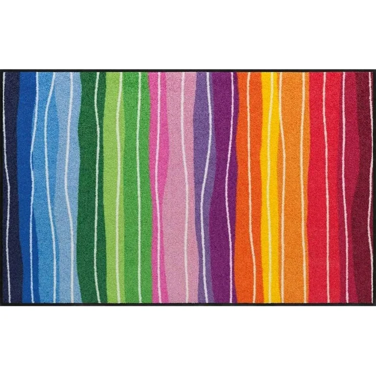 Salonloewe Fußmatte Fußmatte 75x120 Wavy Lines, Eingangsmatte groß, Höhe: 750 mm – Bild 1